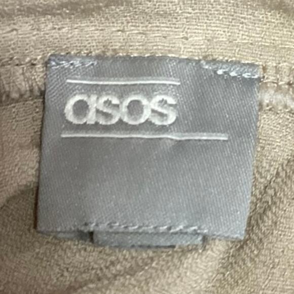 Asos Women's Beige Double Breasted Short Sleeve Calf Length Blazer Dress Size 2 - Picture 4 of 5